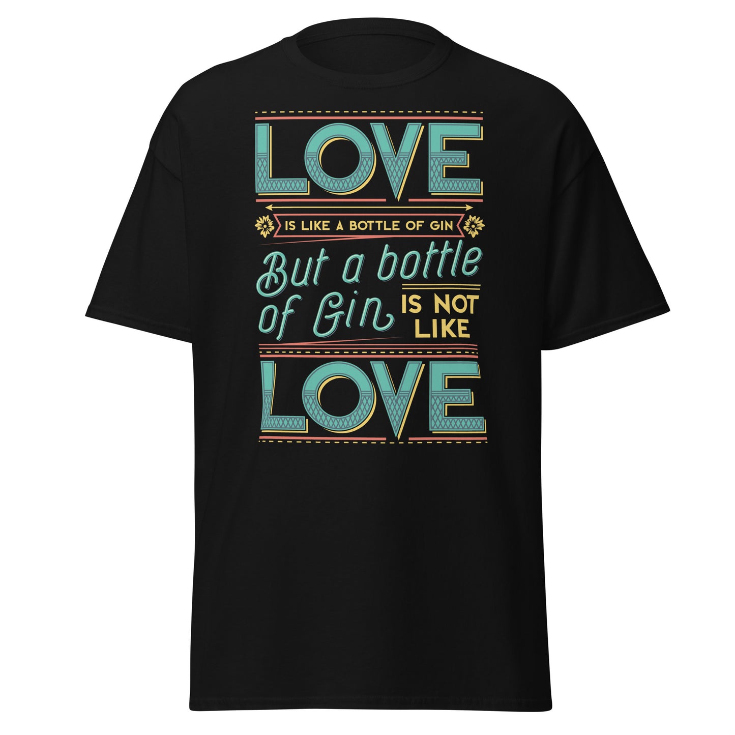 Love But a Bottle of Gin & Tonic, camiseta de algodón pesado de estilo suave con diseño de Halloween