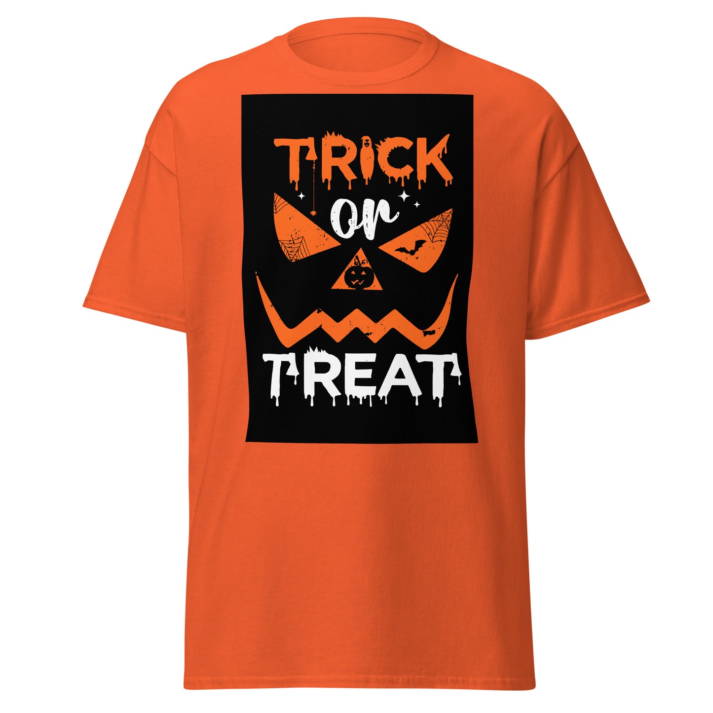 Truco o trato, camiseta de algodón pesado de estilo suave con diseño de Halloween