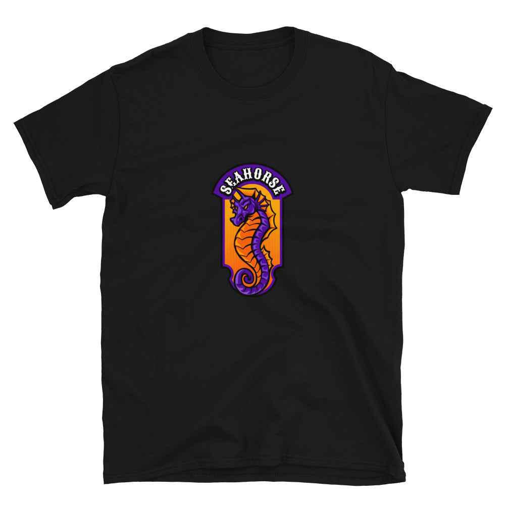 Seahorse esport logo mascota gaming Fit Camiseta unisex Softstyle