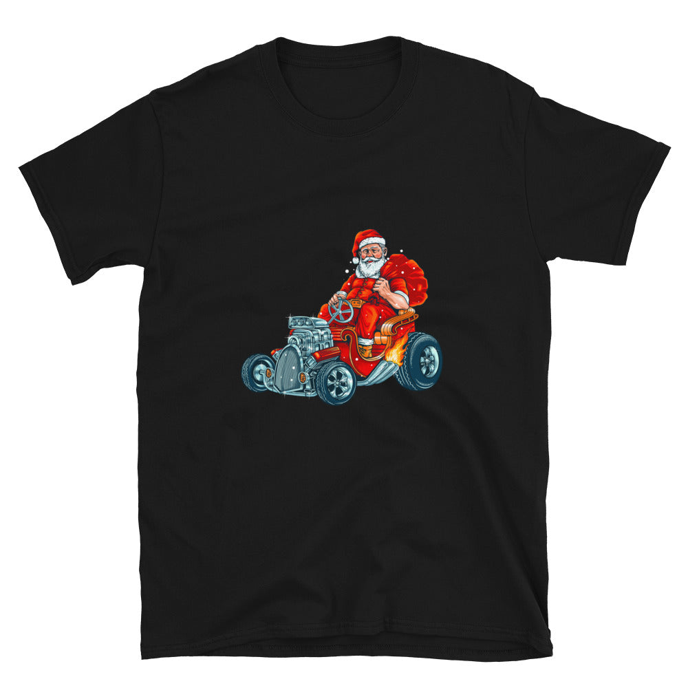 Racing Car Santa Claus Fit Camiseta unisex Softstyle