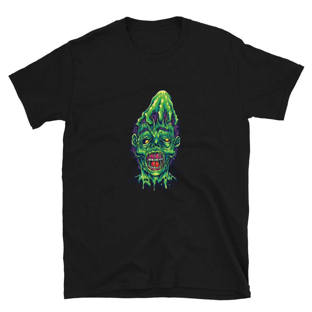 Camiseta unisex Softstyle con cara de piel tirada Zombie Halloween Fit