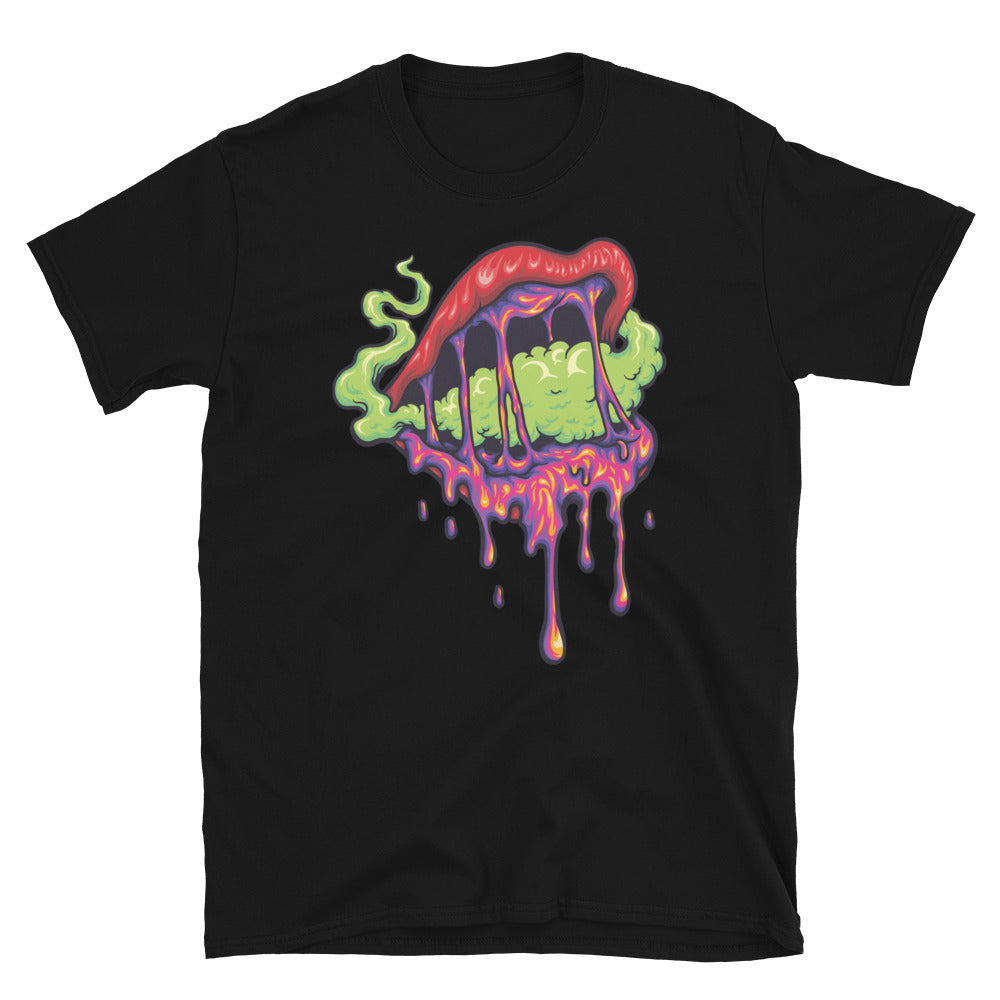 Mujer Sexy Labios Humo Psicodélico Ajuste Unisex Softstyle Camiseta
