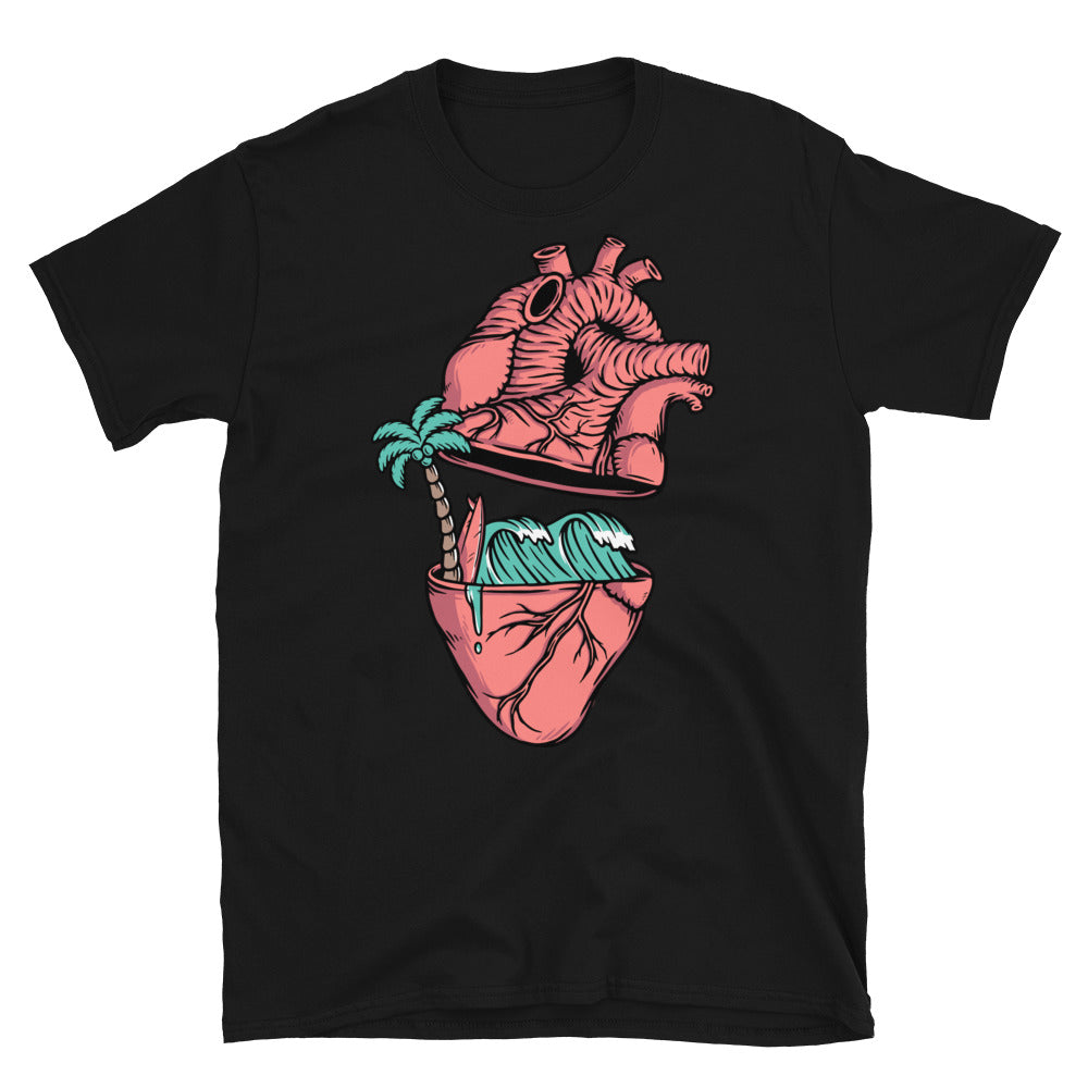 La playa en mi corazón Fit Camiseta unisex Softstyle