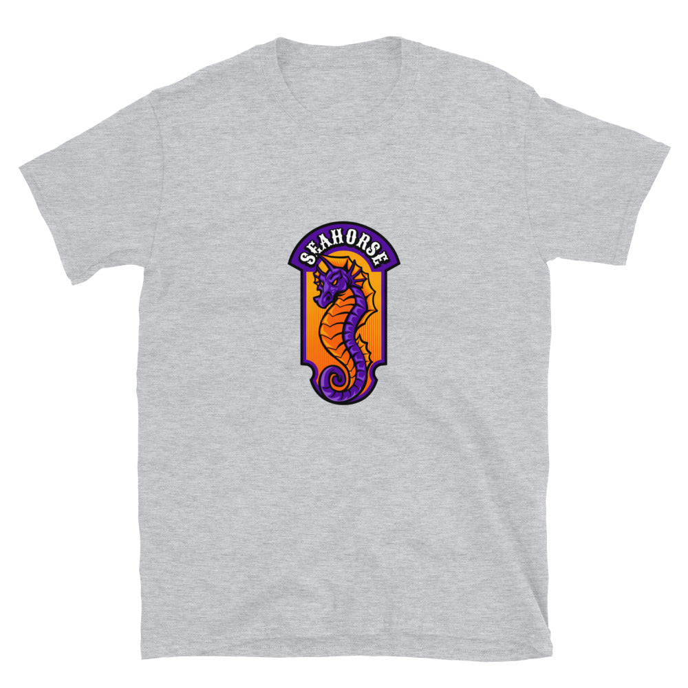 Seahorse esport logo mascota gaming Fit Camiseta unisex Softstyle