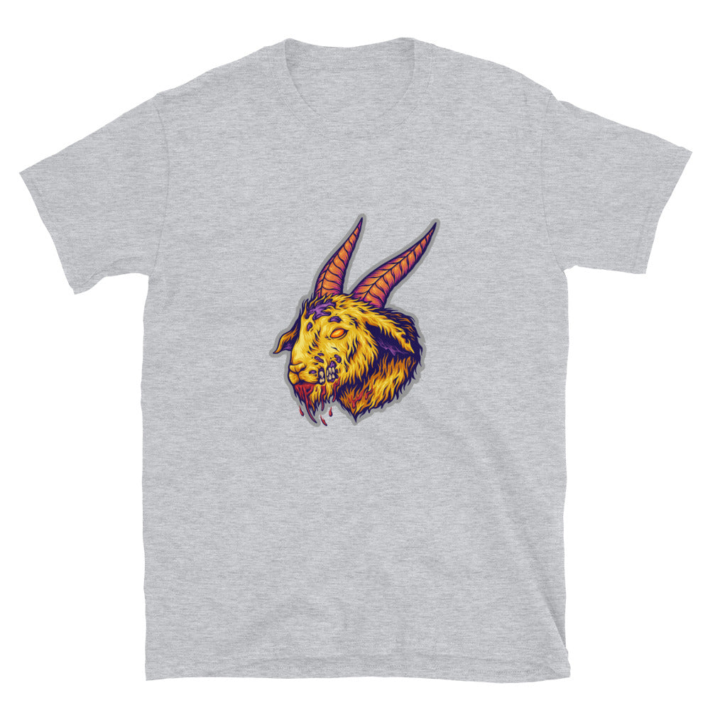 Cabeza de cabra montés aterradora Fit Unisex Softstyle camiseta
