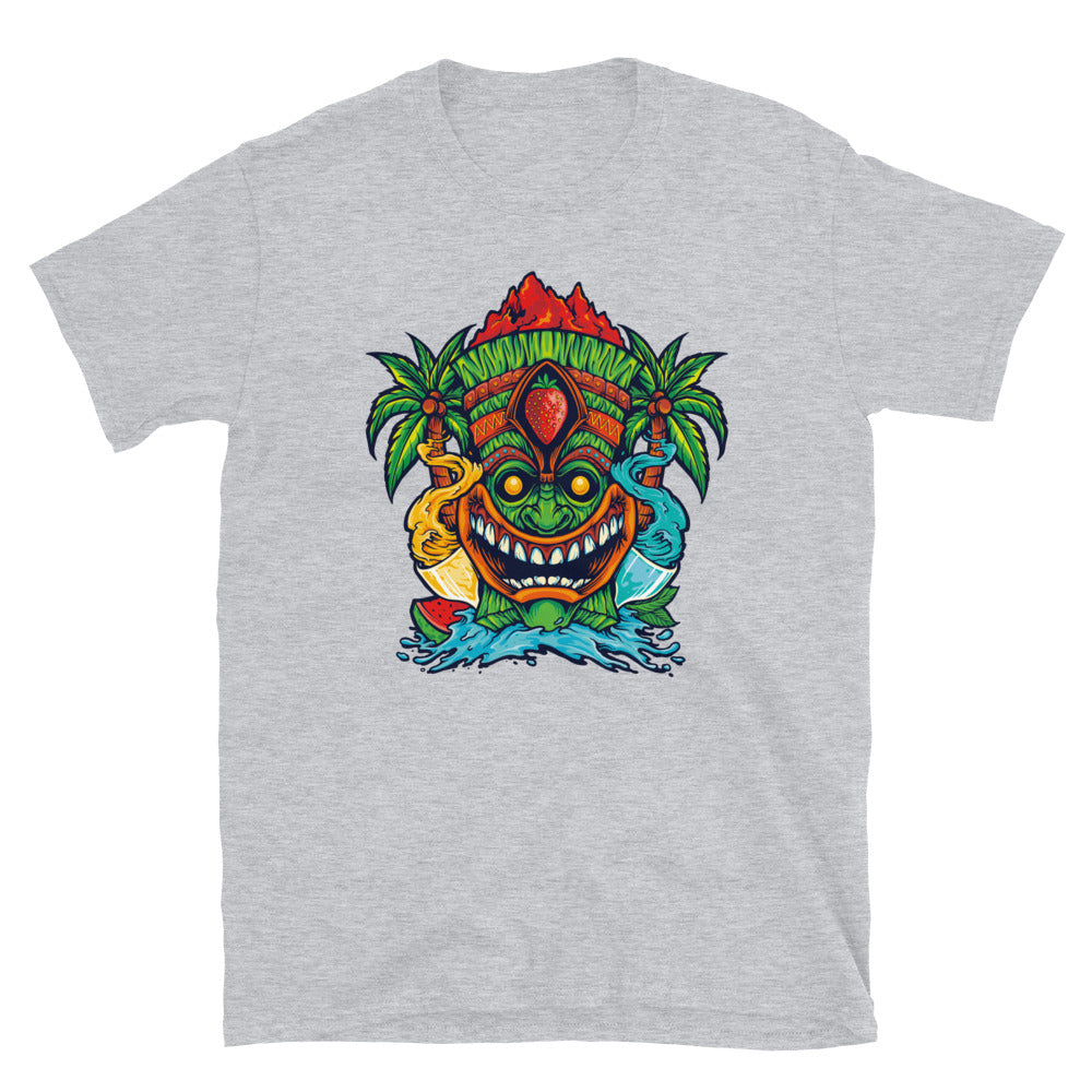 Tiki Tropical Cocktail Bebidas Classic Fit Unisex Softstyle Camiseta