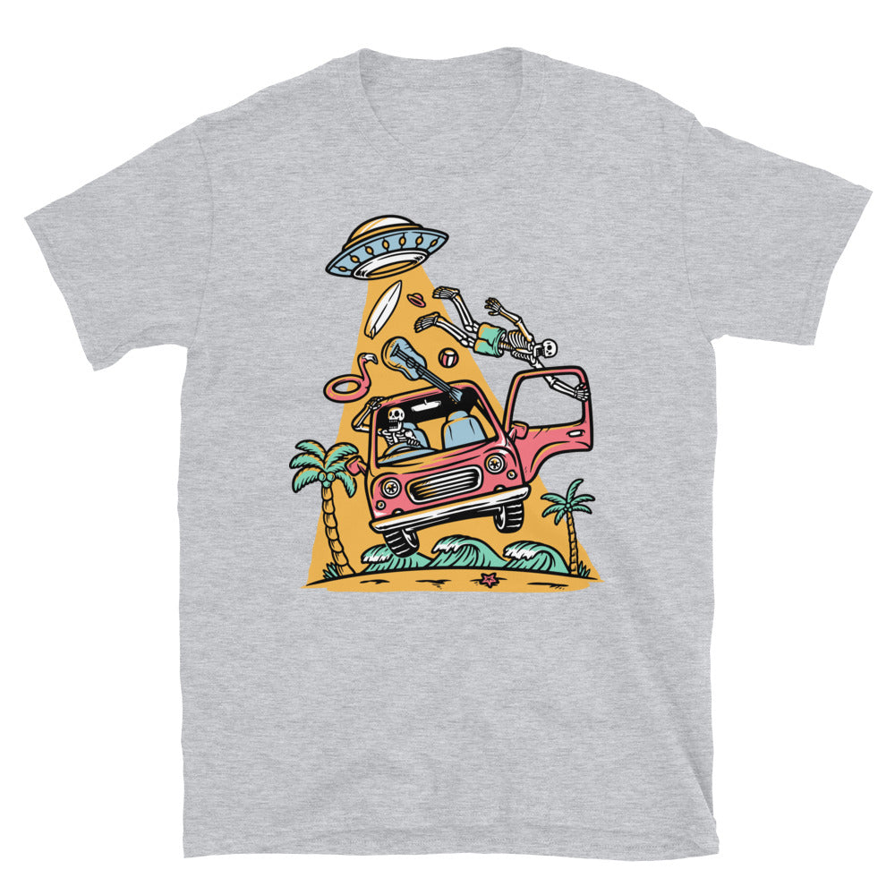 Alien Beach Invasion - Fit Unisex Softstyle T-Shirt