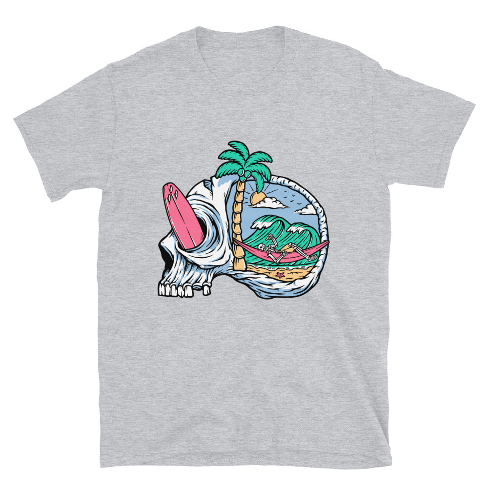 Pensando en relajarse en la playa Fit Unisex Softstyle camiseta