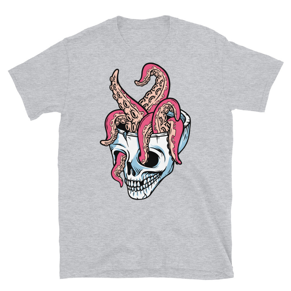 Calavera y tentáculos Fit Camiseta unisex Softstyle