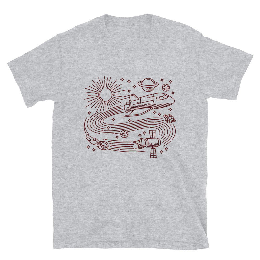 Rocket Adventure in Space Fit Unisex Softstyle T-Shirt