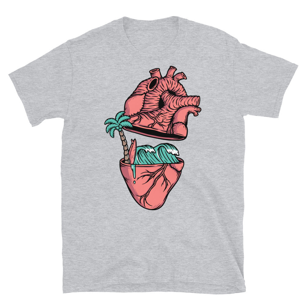 La playa en mi corazón Fit Camiseta unisex Softstyle
