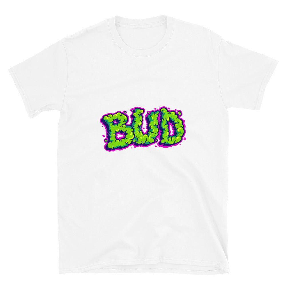 Palabras de letras con efecto de humo de cogollos de hierba Fit Camiseta unisex Softstyle