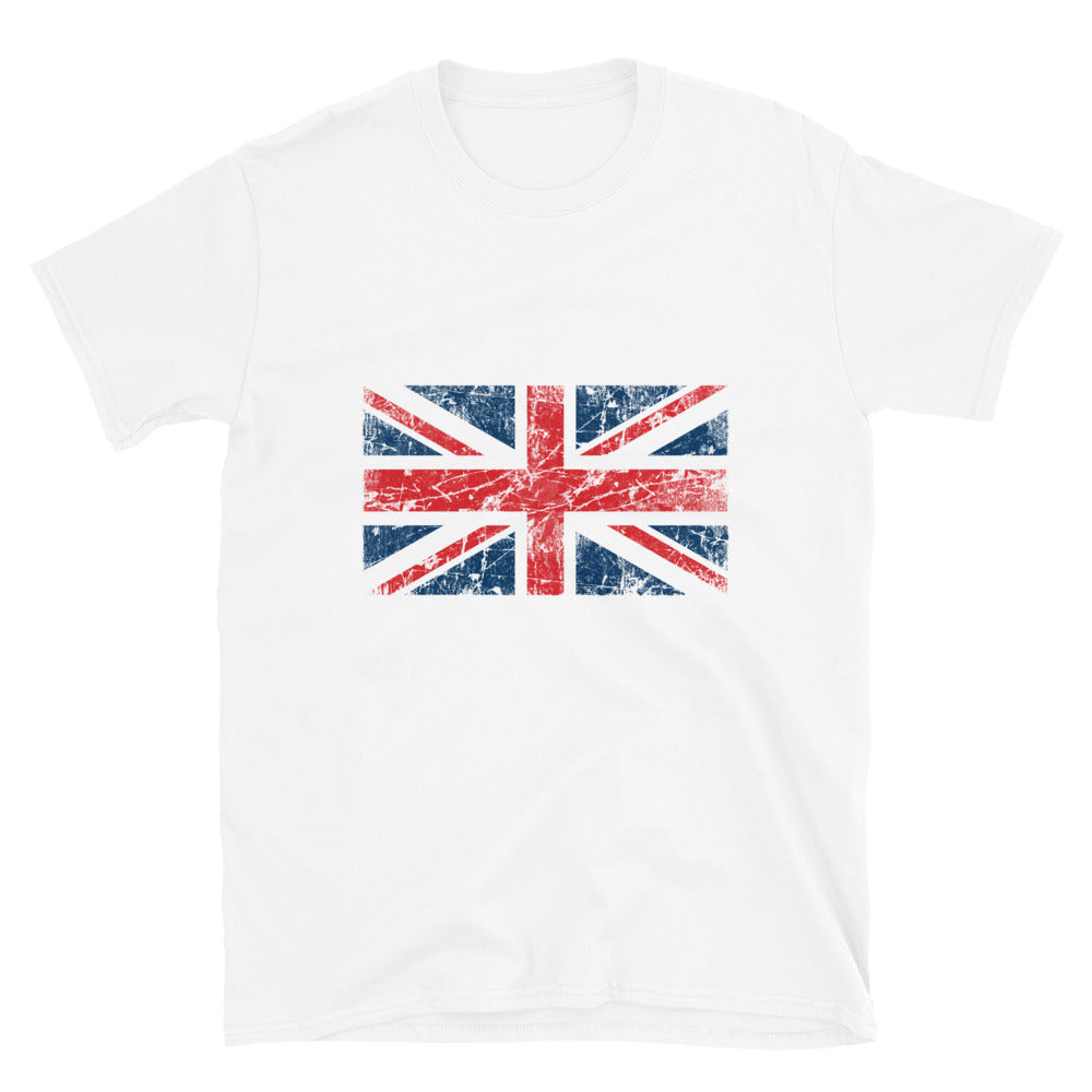 Camiseta unisex Softstyle con bandera del Reino Unido Grunge Fit