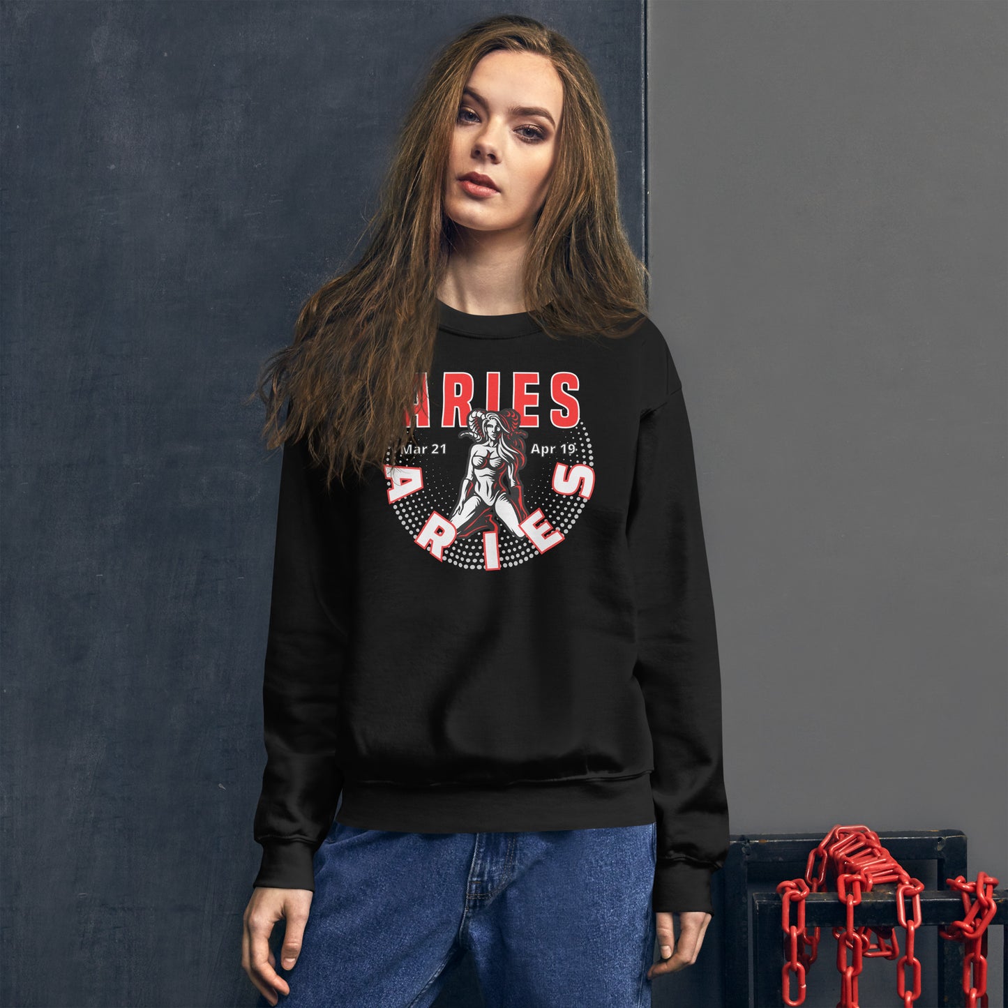 Sudadera unisex con signo del zodiaco Aries