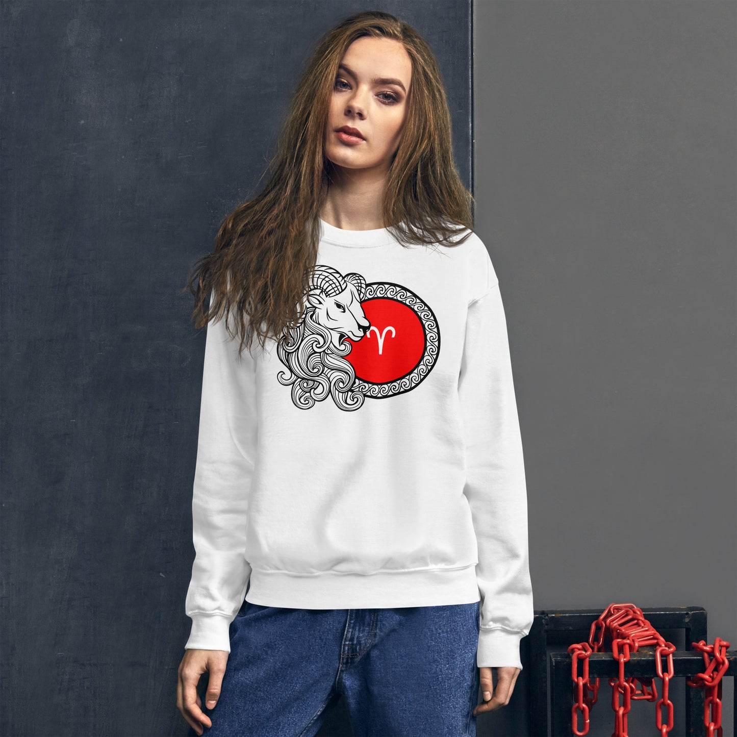 Sudadera unisex con signo del zodiaco Aries