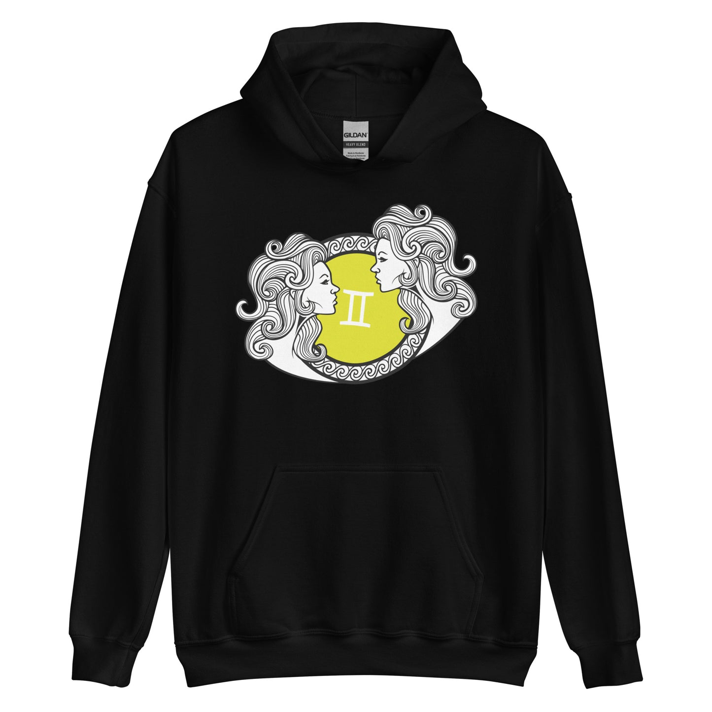Sudadera con capucha unisex con signo del zodiaco Géminis
