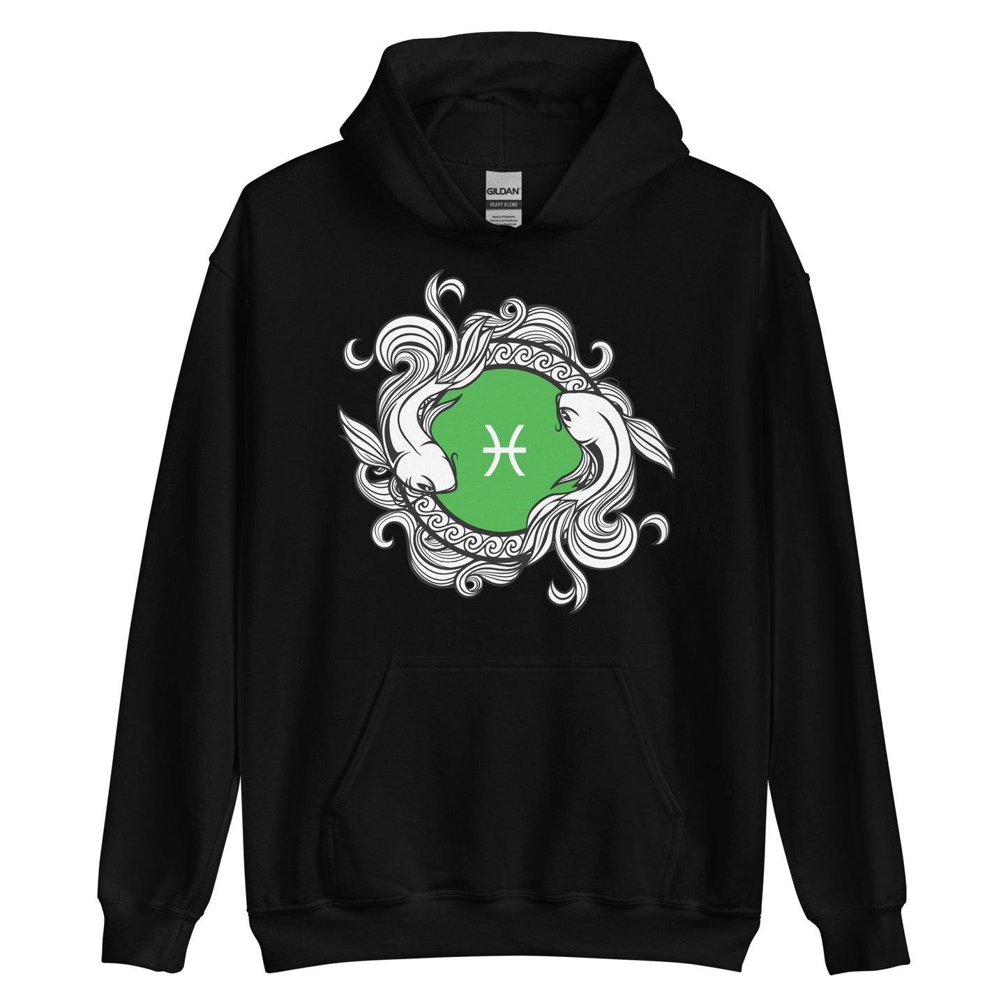 Sudadera con capucha unisex del signo del zodíaco de Piscis