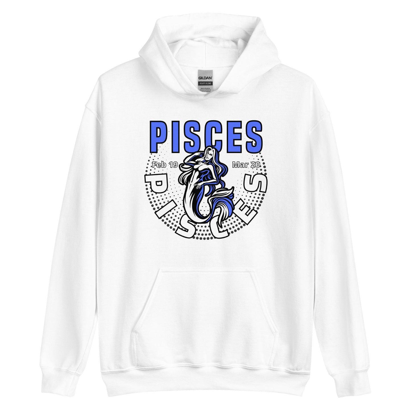 Sudadera con capucha unisex del signo del zodíaco de Piscis