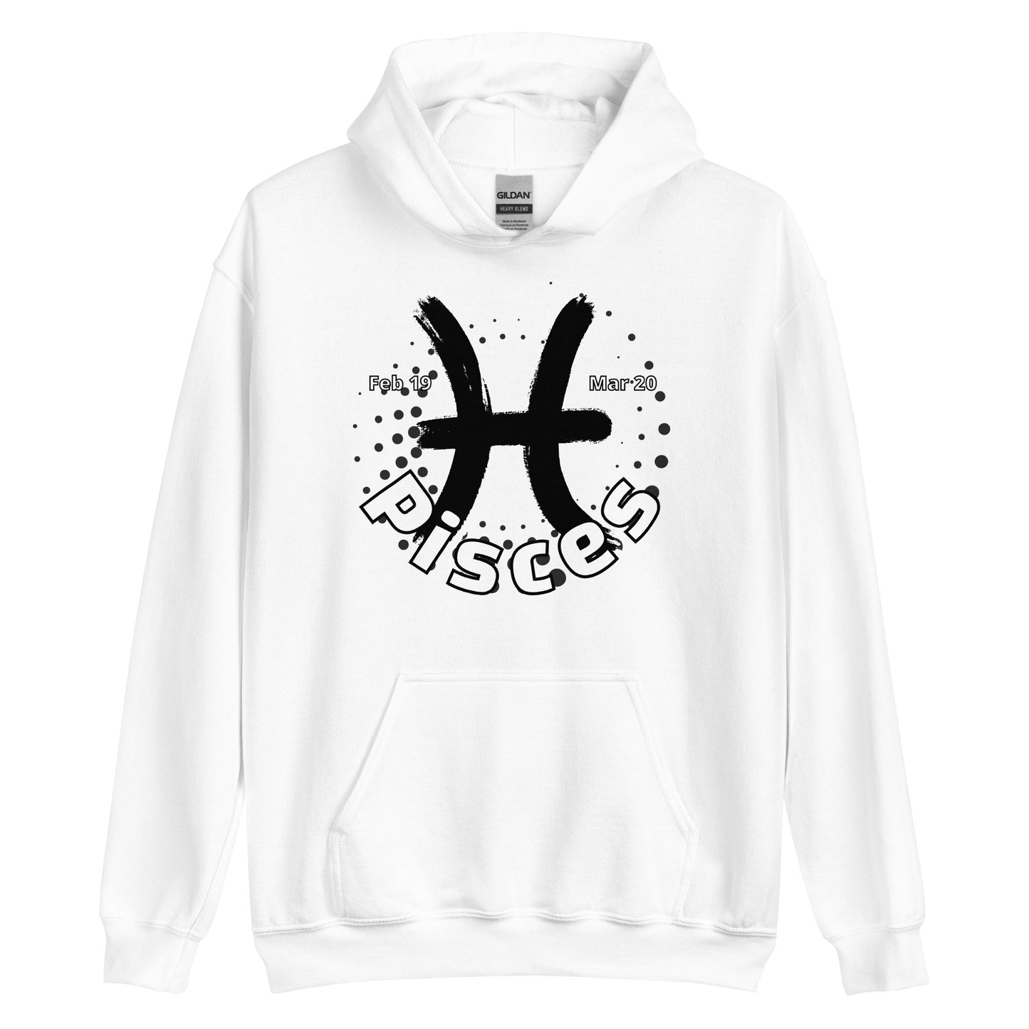 Sudadera con capucha unisex del signo del zodíaco de Piscis