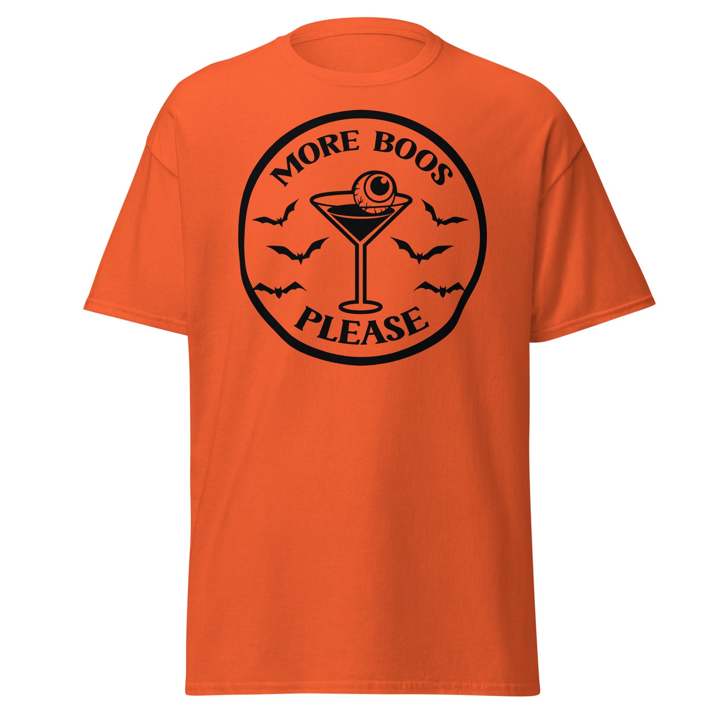 Más abucheos por favor, camiseta de algodón pesado de estilo suave con diseño de Halloween
