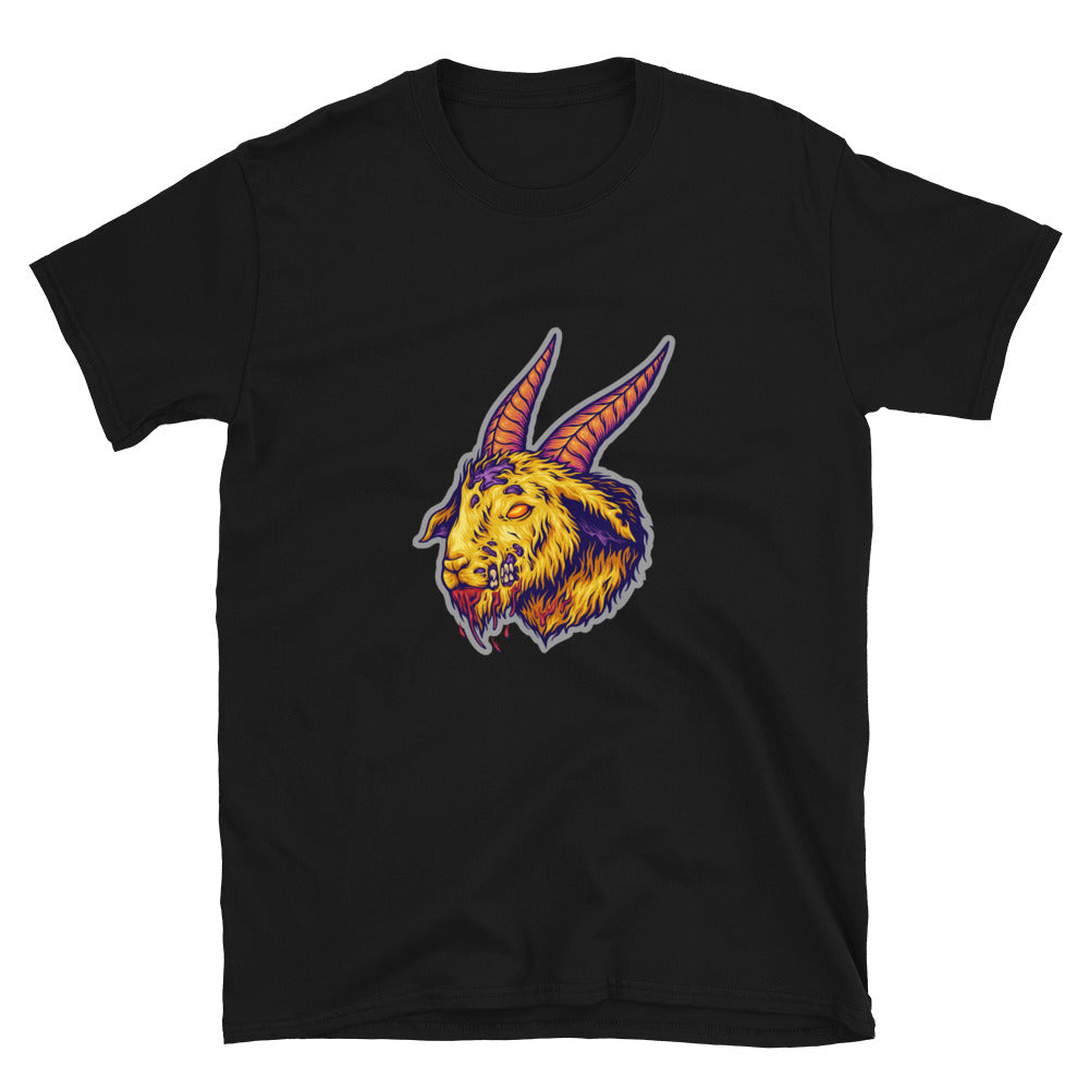 Cabeza de cabra montés aterradora Fit Unisex Softstyle camiseta