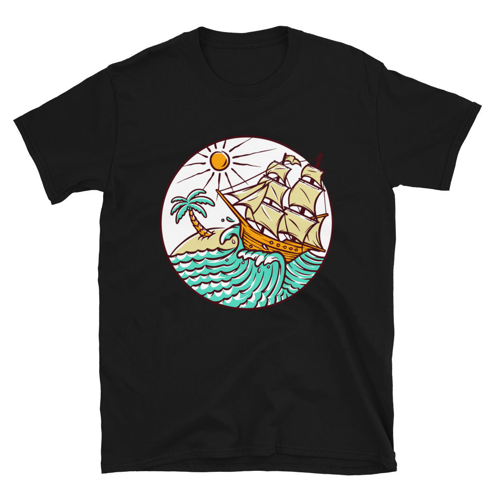 Vistas de veleros Fit Camiseta unisex Softstyle