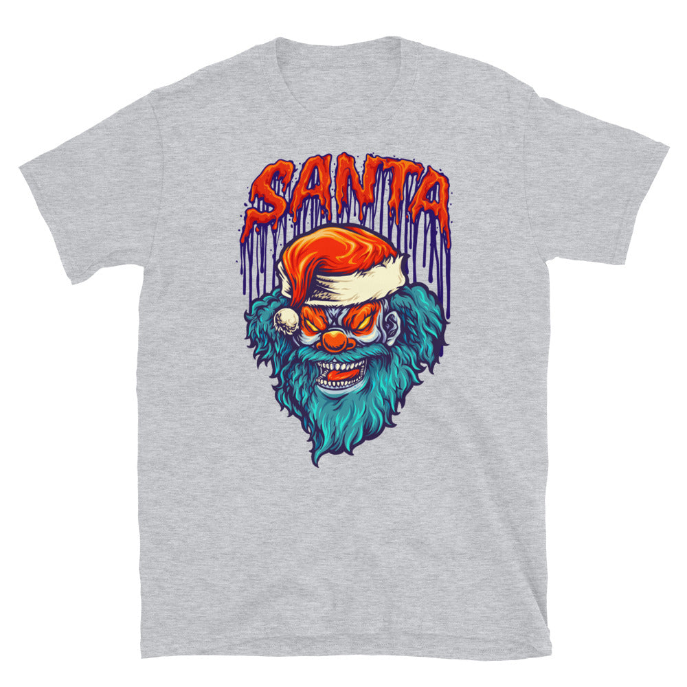 Spooky Clown Merry Christmas Mascot Fit Unisex Softstyle T-Shirt