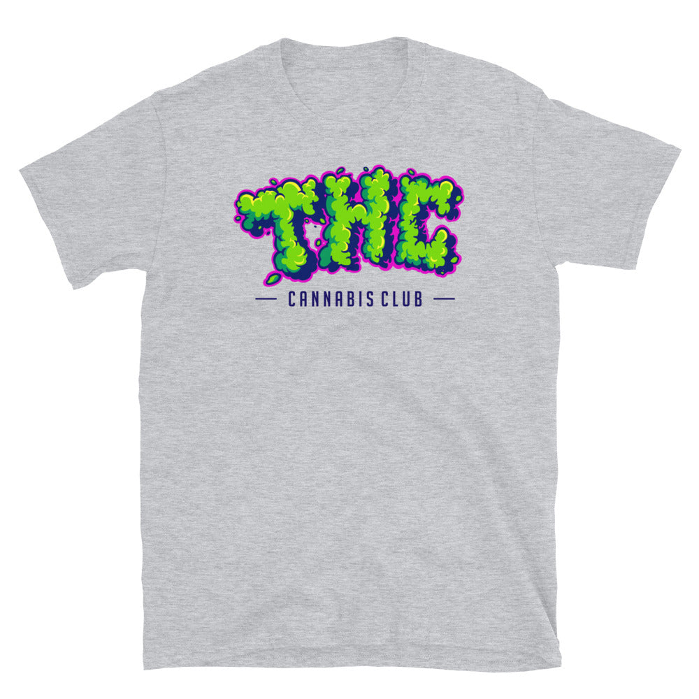 Lettering words THC smoke effect Fit Unisex Softstyle T-Shirt