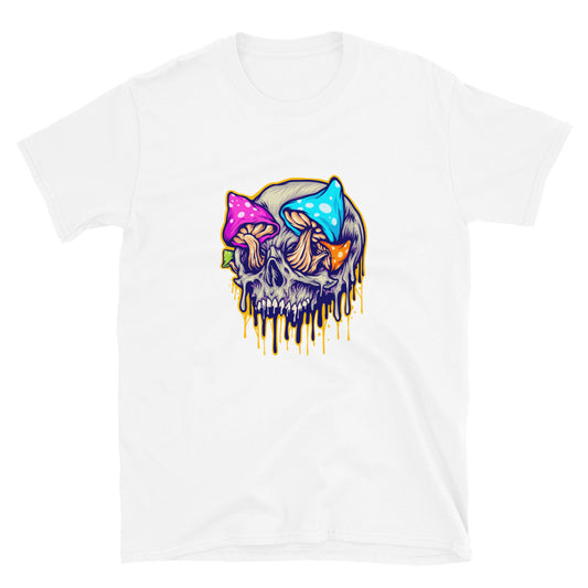 Setas de calavera aterradoras derretidas coloridas Fit Unisex Softstyle Camiseta