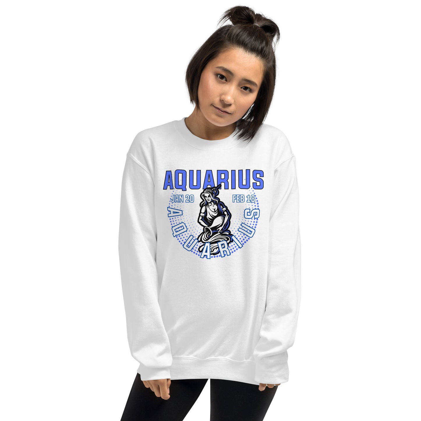 Sudadera unisex con signo del zodiaco Acuario