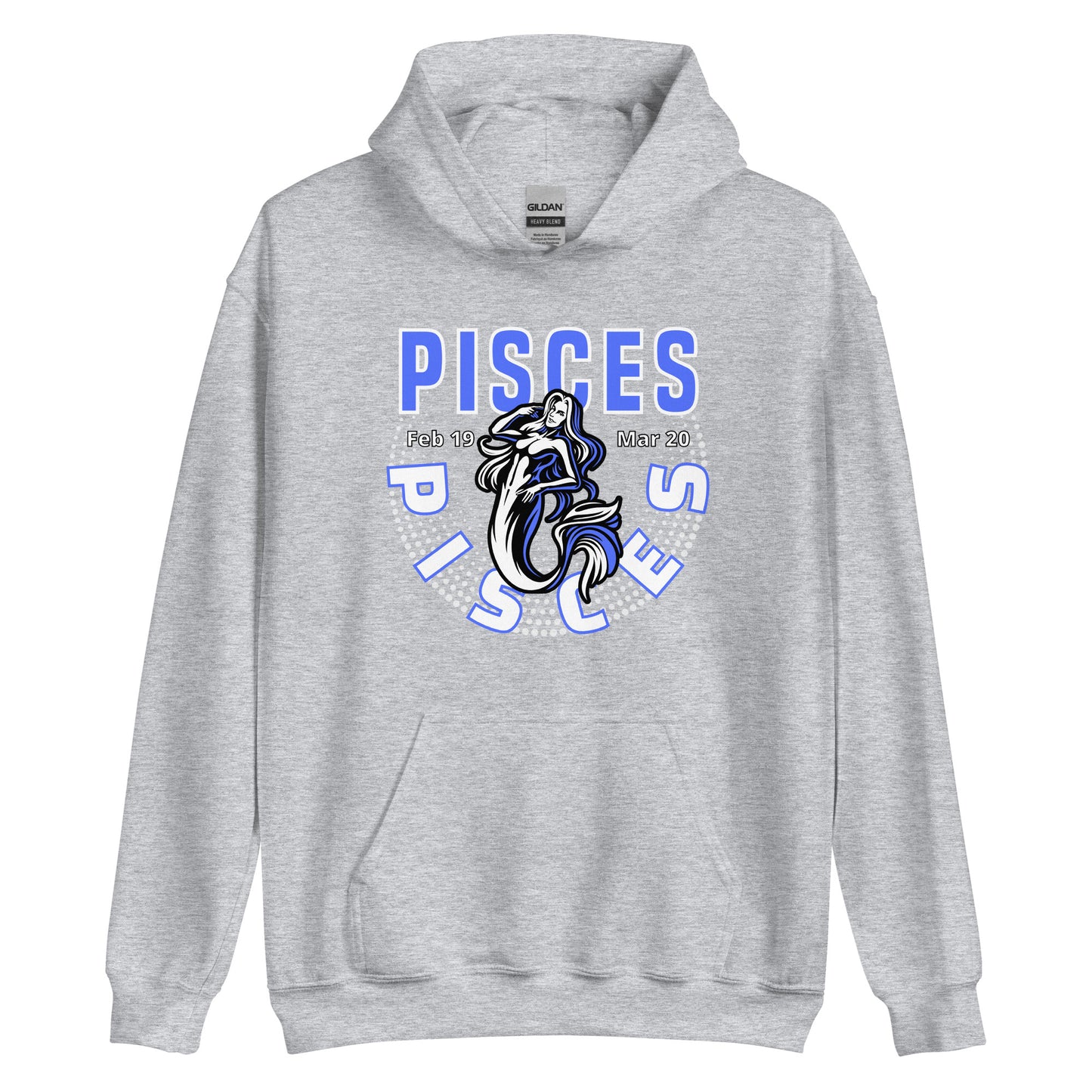 Sudadera con capucha unisex del signo del zodíaco de Piscis